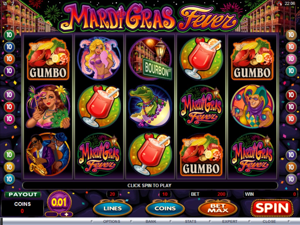 mardi gras fever slot